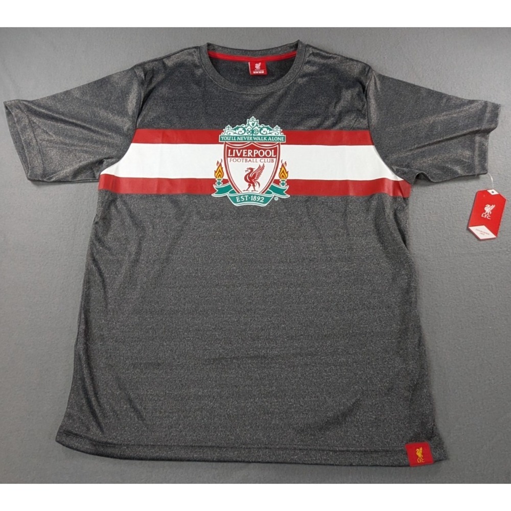 Liverpool FC LFC Soccer Shirt Men's Large NWT Heather Gray Icon Sports Group